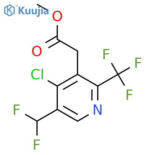 Methyl 4-chloro-5-(difluoromethyl)-2-(trifluoromethyl)pyridine-3-acetate structure