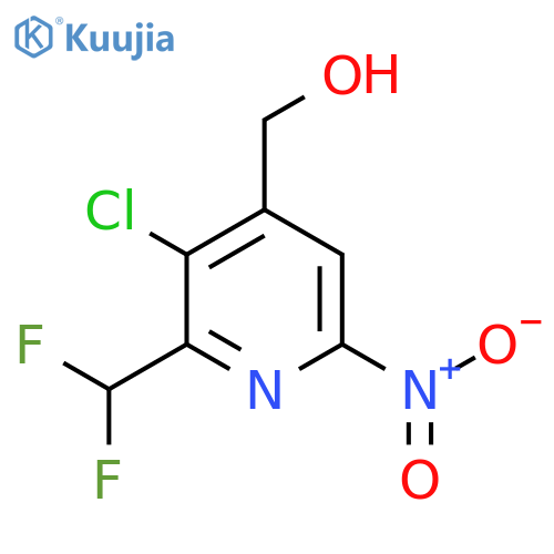 3-Chloro-2-(difluoromethyl)-6-nitropyridine-4-methanol structure