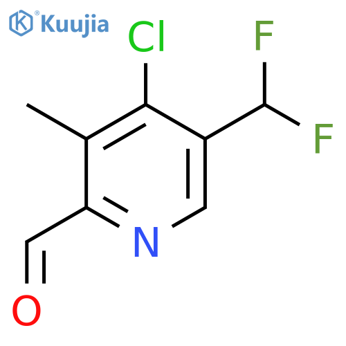 4-Chloro-5-(difluoromethyl)-3-methylpyridine-2-carboxaldehyde structure