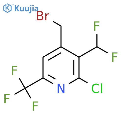 4-(Bromomethyl)-2-chloro-3-(difluoromethyl)-6-(trifluoromethyl)pyridine structure