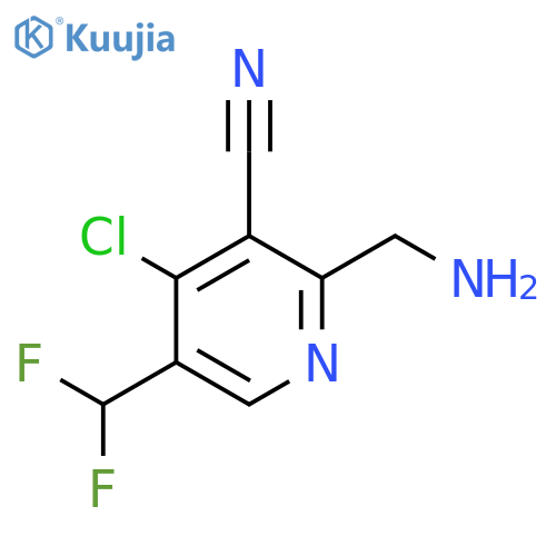 2-(Aminomethyl)-4-chloro-3-cyano-5-(difluoromethyl)pyridine structure