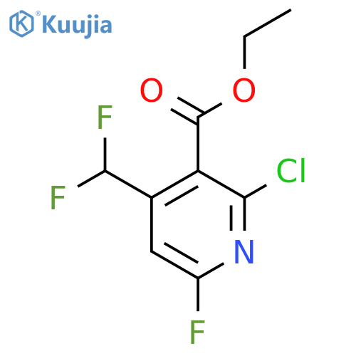 Ethyl 2-chloro-4-(difluoromethyl)-6-fluoropyridine-3-carboxylate structure