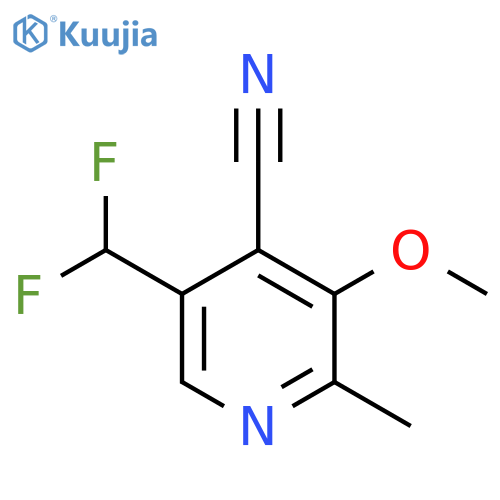 4-Cyano-5-(difluoromethyl)-3-methoxy-2-methylpyridine structure