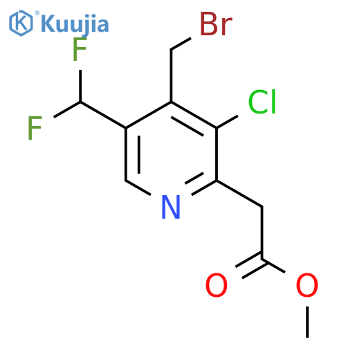 Methyl 4-(bromomethyl)-3-chloro-5-(difluoromethyl)pyridine-2-acetate structure