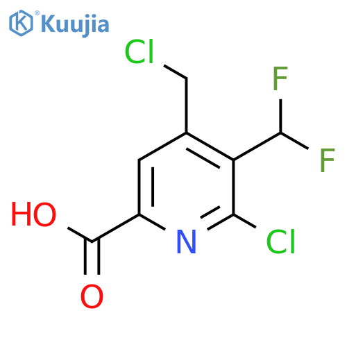 2-Chloro-4-(chloromethyl)-3-(difluoromethyl)pyridine-6-carboxylic acid structure