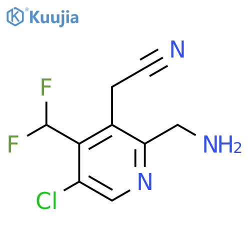 2-(Aminomethyl)-5-chloro-4-(difluoromethyl)pyridine-3-acetonitrile structure