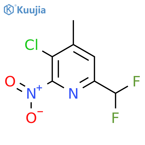 3-Chloro-6-(difluoromethyl)-4-methyl-2-nitropyridine structure
