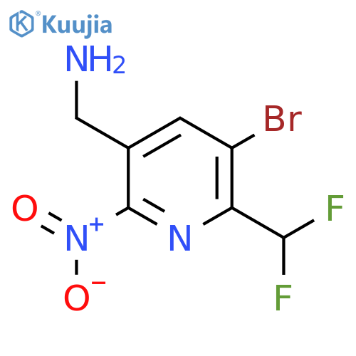 3-(Aminomethyl)-5-bromo-6-(difluoromethyl)-2-nitropyridine structure
