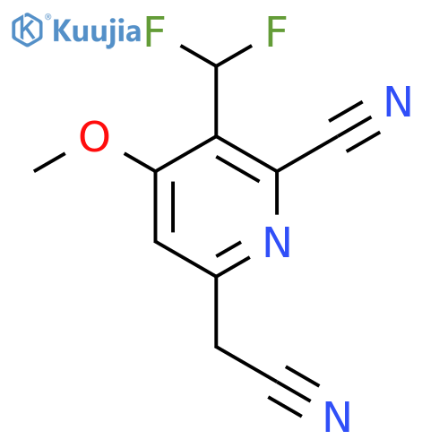 2-Cyano-3-(difluoromethyl)-4-methoxypyridine-6-acetonitrile structure