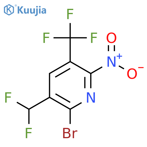 2-Bromo-3-(difluoromethyl)-6-nitro-5-(trifluoromethyl)pyridine structure