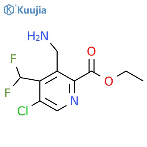 Ethyl 3-(aminomethyl)-5-chloro-4-(difluoromethyl)pyridine-2-carboxylate structure