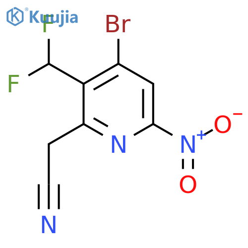 4-Bromo-3-(difluoromethyl)-6-nitropyridine-2-acetonitrile structure