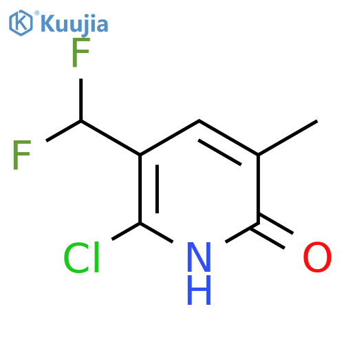 2-Chloro-3-(difluoromethyl)-6-hydroxy-5-methylpyridine structure