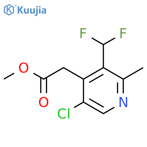 Methyl 5-chloro-3-(difluoromethyl)-2-methylpyridine-4-acetate structure