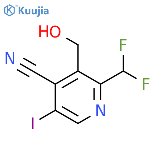 4-Cyano-2-(difluoromethyl)-5-iodopyridine-3-methanol structure