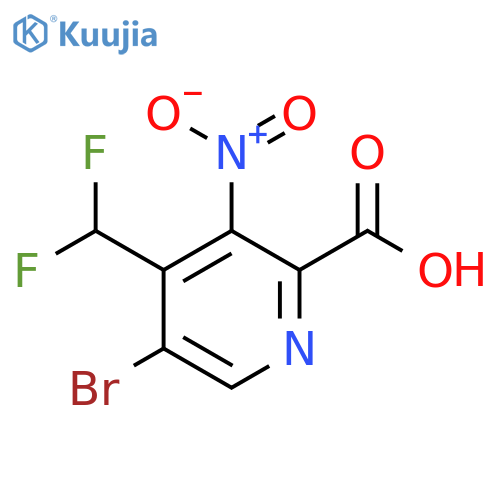 5-Bromo-4-(difluoromethyl)-3-nitropyridine-2-carboxylic acid structure