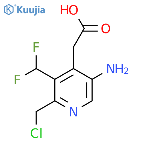 5-Amino-2-(chloromethyl)-3-(difluoromethyl)pyridine-4-acetic acid structure