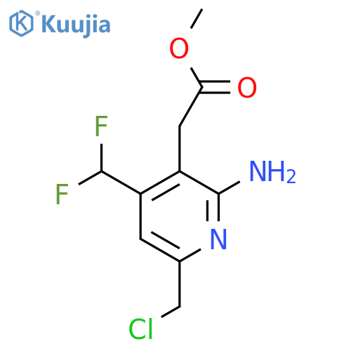 Methyl 2-amino-6-(chloromethyl)-4-(difluoromethyl)pyridine-3-acetate structure