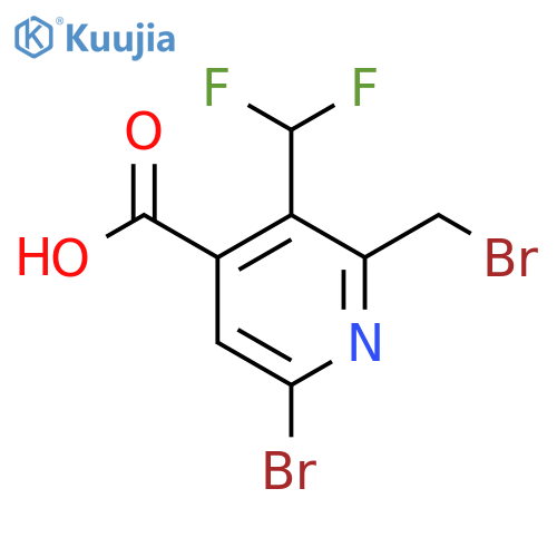 6-Bromo-2-(bromomethyl)-3-(difluoromethyl)pyridine-4-carboxylic acid structure