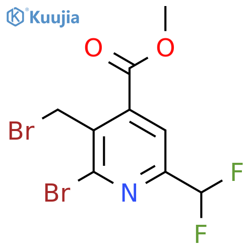 Methyl 2-bromo-3-(bromomethyl)-6-(difluoromethyl)pyridine-4-carboxylate structure