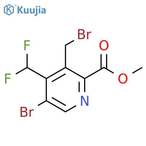 Methyl 5-bromo-3-(bromomethyl)-4-(difluoromethyl)pyridine-2-carboxylate structure