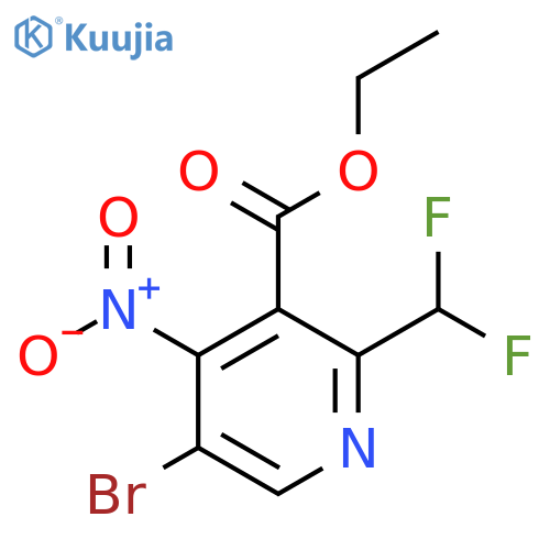 Ethyl 5-bromo-2-(difluoromethyl)-4-nitropyridine-3-carboxylate structure