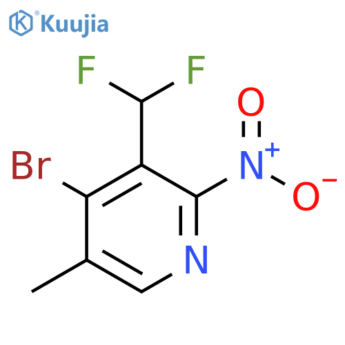 4-Bromo-3-(difluoromethyl)-5-methyl-2-nitropyridine structure