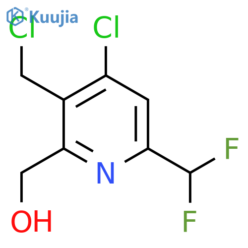 4-Chloro-3-(chloromethyl)-6-(difluoromethyl)pyridine-2-methanol structure