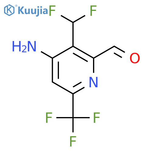 4-Amino-3-(difluoromethyl)-6-(trifluoromethyl)pyridine-2-carboxaldehyde structure