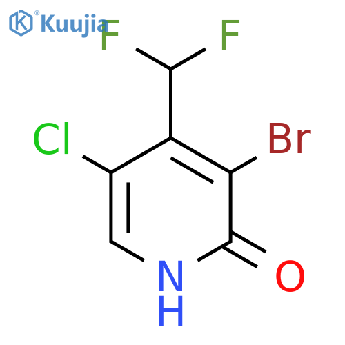 3-Bromo-5-chloro-4-(difluoromethyl)-2-hydroxypyridine structure