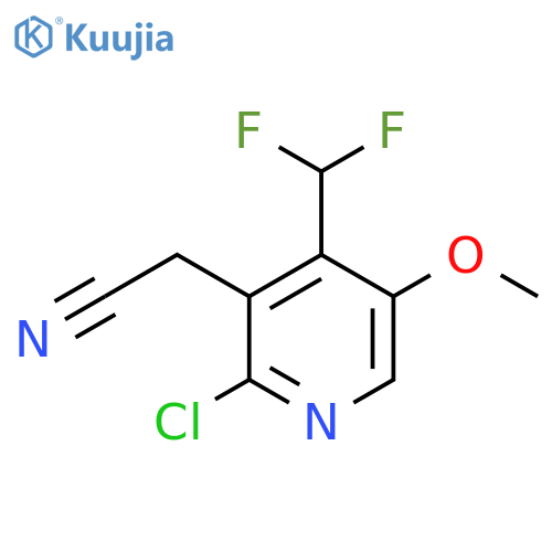 2-Chloro-4-(difluoromethyl)-5-methoxypyridine-3-acetonitrile structure
