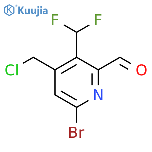 6-Bromo-4-(chloromethyl)-3-(difluoromethyl)pyridine-2-carboxaldehyde structure