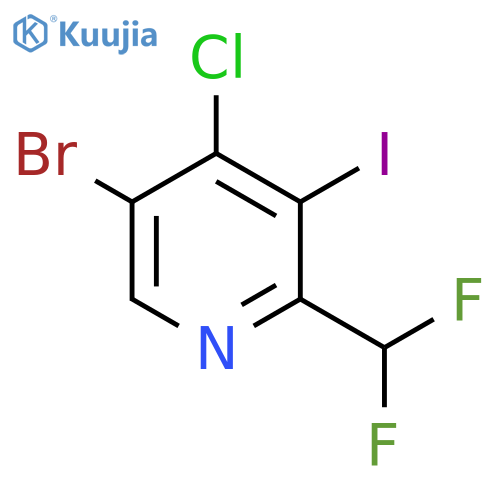 5-Bromo-4-chloro-2-(difluoromethyl)-3-iodopyridine structure