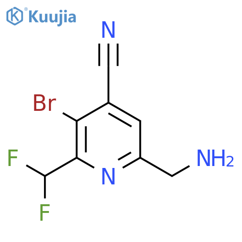 6-(Aminomethyl)-3-bromo-4-cyano-2-(difluoromethyl)pyridine structure