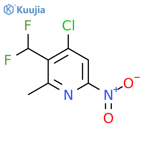 4-Chloro-3-(difluoromethyl)-2-methyl-6-nitropyridine structure