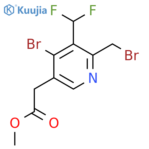 Methyl 4-bromo-2-(bromomethyl)-3-(difluoromethyl)pyridine-5-acetate structure