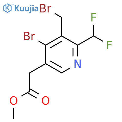 Methyl 4-bromo-3-(bromomethyl)-2-(difluoromethyl)pyridine-5-acetate structure
