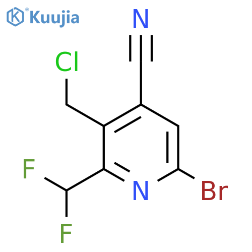 6-Bromo-3-(chloromethyl)-4-cyano-2-(difluoromethyl)pyridine structure