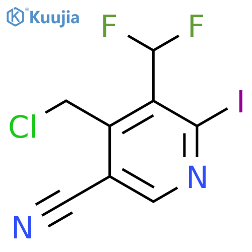4-(Chloromethyl)-5-cyano-3-(difluoromethyl)-2-iodopyridine structure