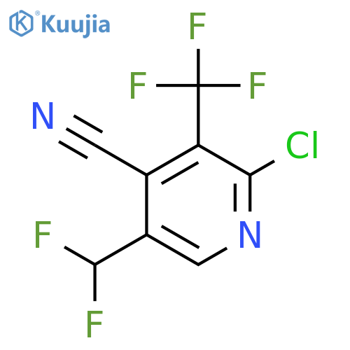 2-Chloro-4-cyano-5-(difluoromethyl)-3-(trifluoromethyl)pyridine structure
