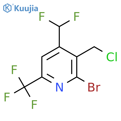 2-Bromo-3-(chloromethyl)-4-(difluoromethyl)-6-(trifluoromethyl)pyridine structure