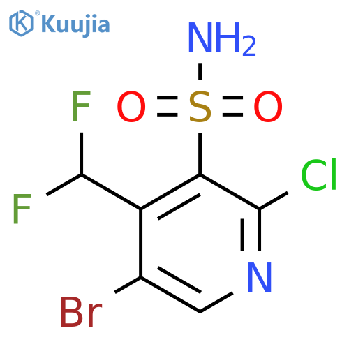 5-Bromo-2-chloro-4-(difluoromethyl)pyridine-3-sulfonamide structure