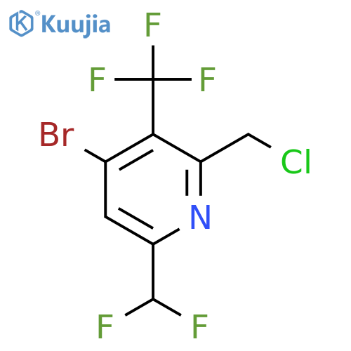 4-Bromo-2-(chloromethyl)-6-(difluoromethyl)-3-(trifluoromethyl)pyridine structure