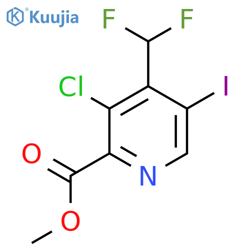 Methyl 3-chloro-4-(difluoromethyl)-5-iodopyridine-2-carboxylate structure