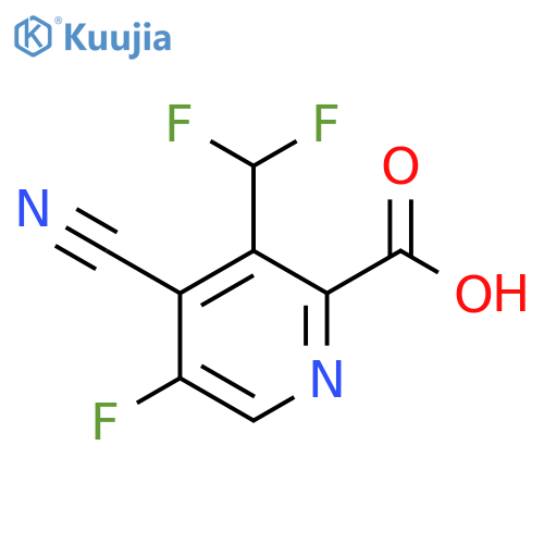 4-Cyano-3-(difluoromethyl)-5-fluoropyridine-2-carboxylic acid structure