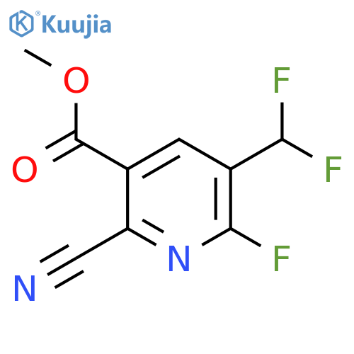 Methyl 2-cyano-5-(difluoromethyl)-6-fluoropyridine-3-carboxylate structure