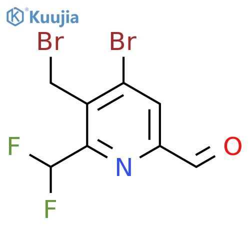 4-Bromo-3-(bromomethyl)-2-(difluoromethyl)pyridine-6-carboxaldehyde structure