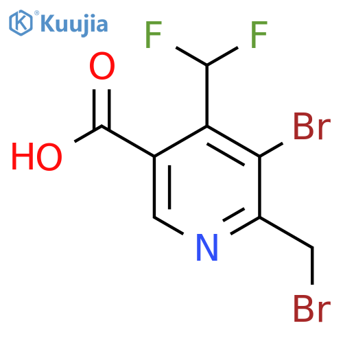 3-Bromo-2-(bromomethyl)-4-(difluoromethyl)pyridine-5-carboxylic acid structure