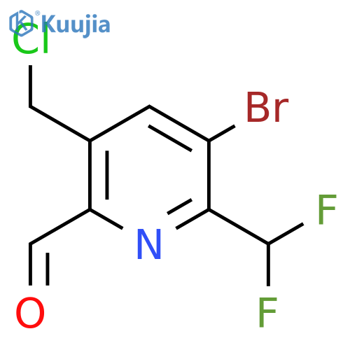 3-Bromo-5-(chloromethyl)-2-(difluoromethyl)pyridine-6-carboxaldehyde structure
