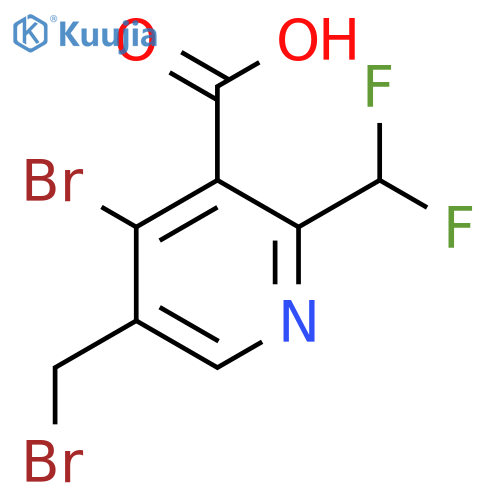 4-Bromo-5-(bromomethyl)-2-(difluoromethyl)pyridine-3-carboxylic acid structure